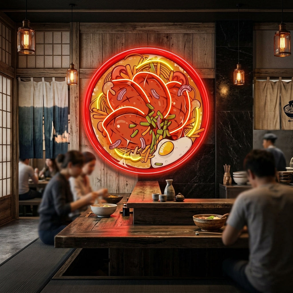 Noodle With Beef LED Neon Sign Light Pop Art