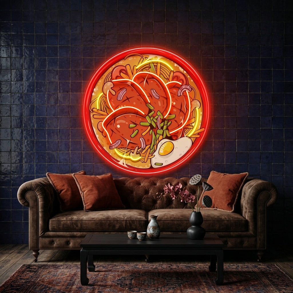 Noodle With Beef LED Neon Sign Light Pop Art