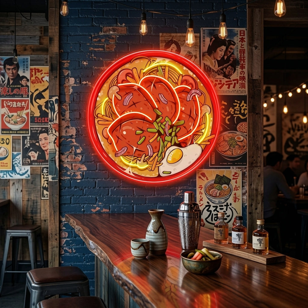 Noodle With Beef LED Neon Sign Light Pop Art