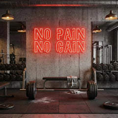No Pain No Gain Led Neon Sign Light