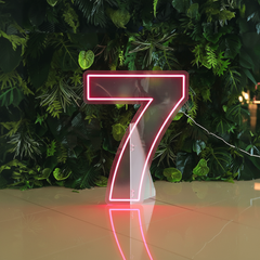 0 to 9 Number LED Neon Sign Wall Letters Light Party Decoration