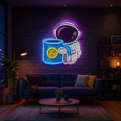 Tea Astronaut Art work Led Neon Sign Light