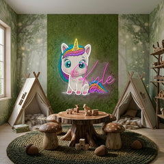 Custom Your Name For Baby Room Decor Nursery Unicorn Led Neon Sign Light