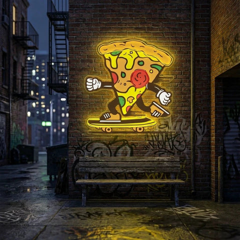 Pizza Skater Artwork Led Neon Sign Light
