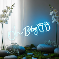 Oh Baby Neon Sign Custom Baby Shower Sign