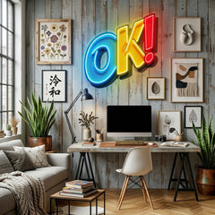 Ok Sign LED Neon Sign Light Pop Art