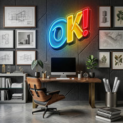 Ok Sign LED Neon Sign Light Pop Art