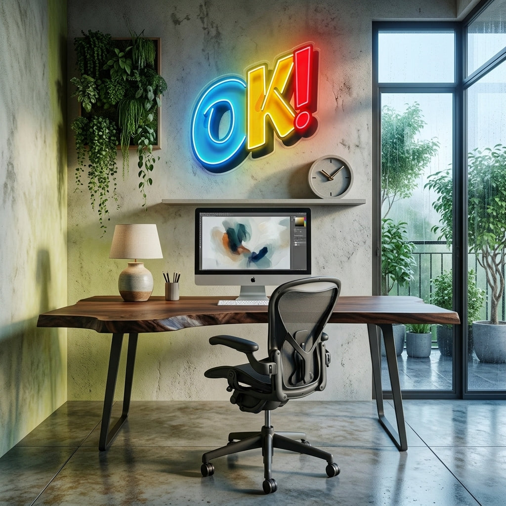Ok Sign LED Neon Sign Light Pop Art