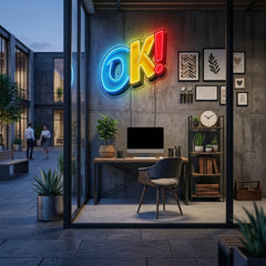 Ok Sign LED Neon Sign Light Pop Art