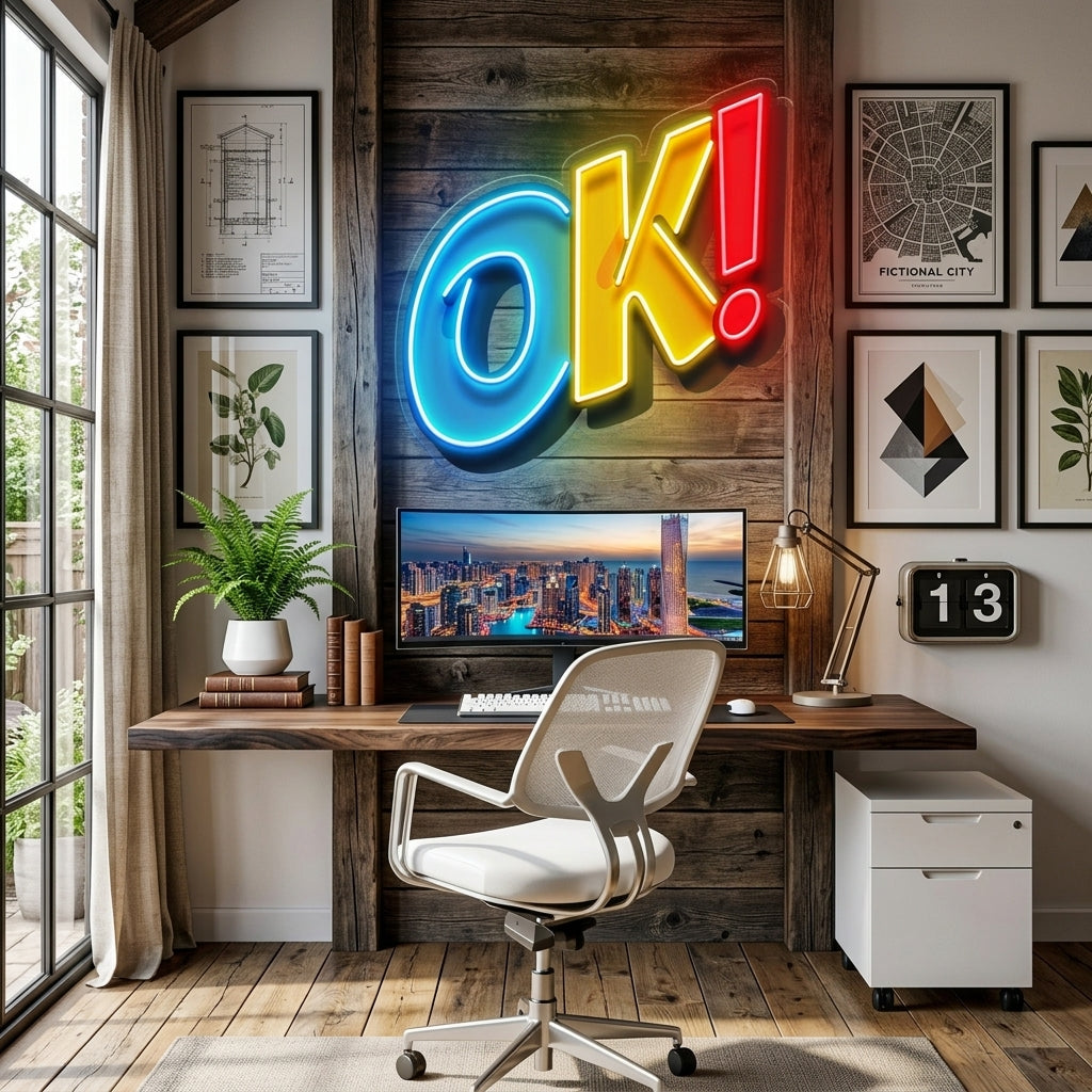 Ok Sign LED Neon Sign Light Pop Art