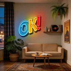 Ok Sign LED Neon Sign Light Pop Art