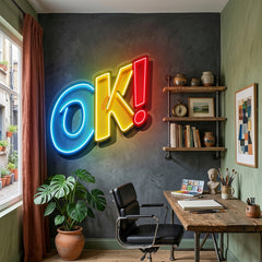 Ok Sign LED Neon Sign Light Pop Art