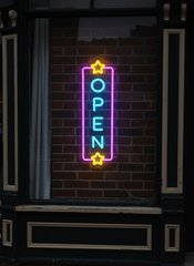 Vertical Open Led Neon Sign Business Shop Decor Sign