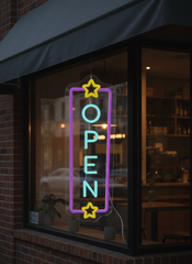 Vertical Open Led Neon Sign Business Shop Decor Sign