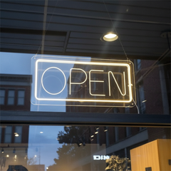 OPEN Welcome LED Neon Sign Custom Business Bar Sign