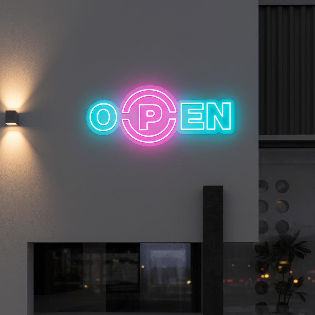 Acrylic Led Open Neon Sign Shop Decor Sign