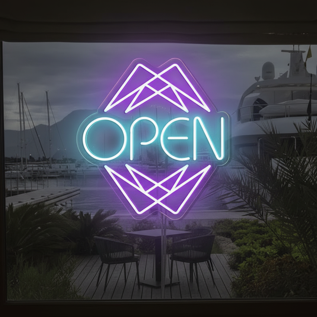 Neon LED Open Sign for Business Shop Decor