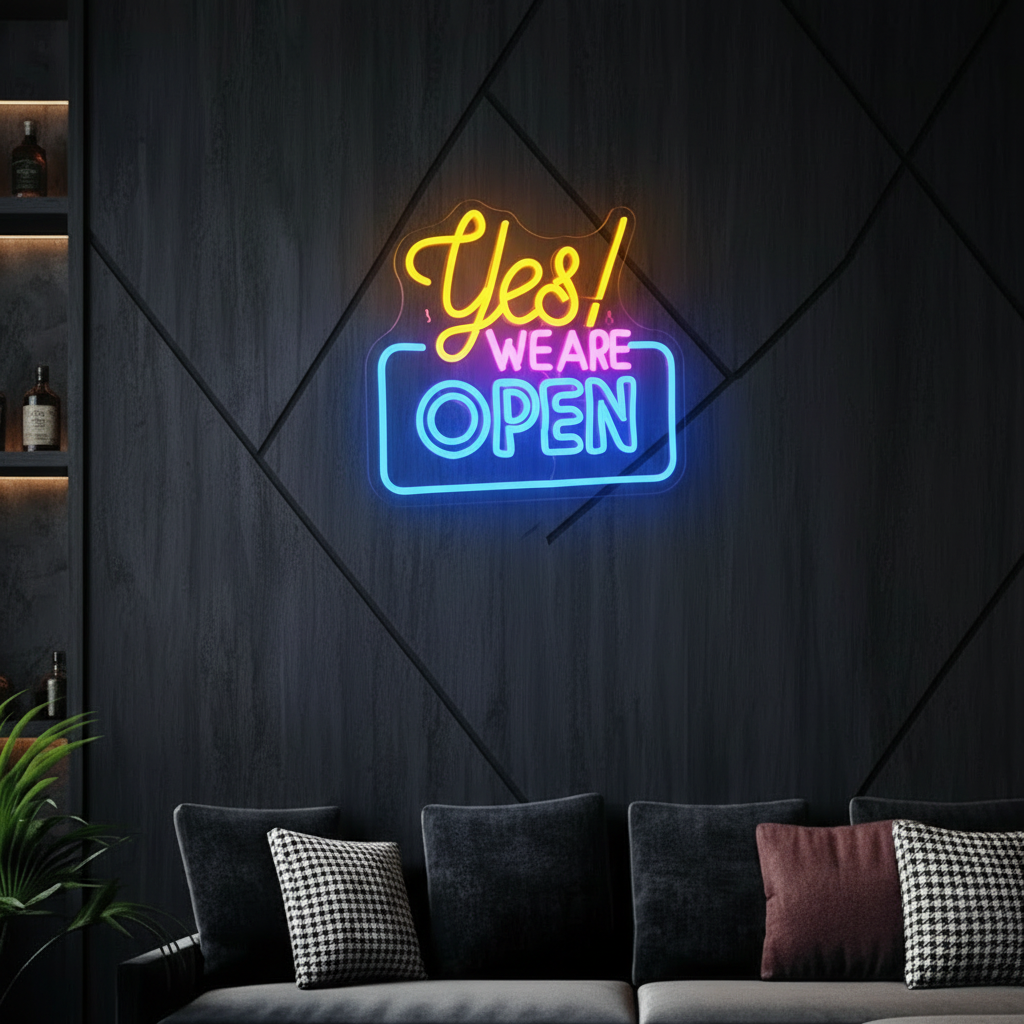 Yes Open Neon Sign Shop&Bar Open Led Sign