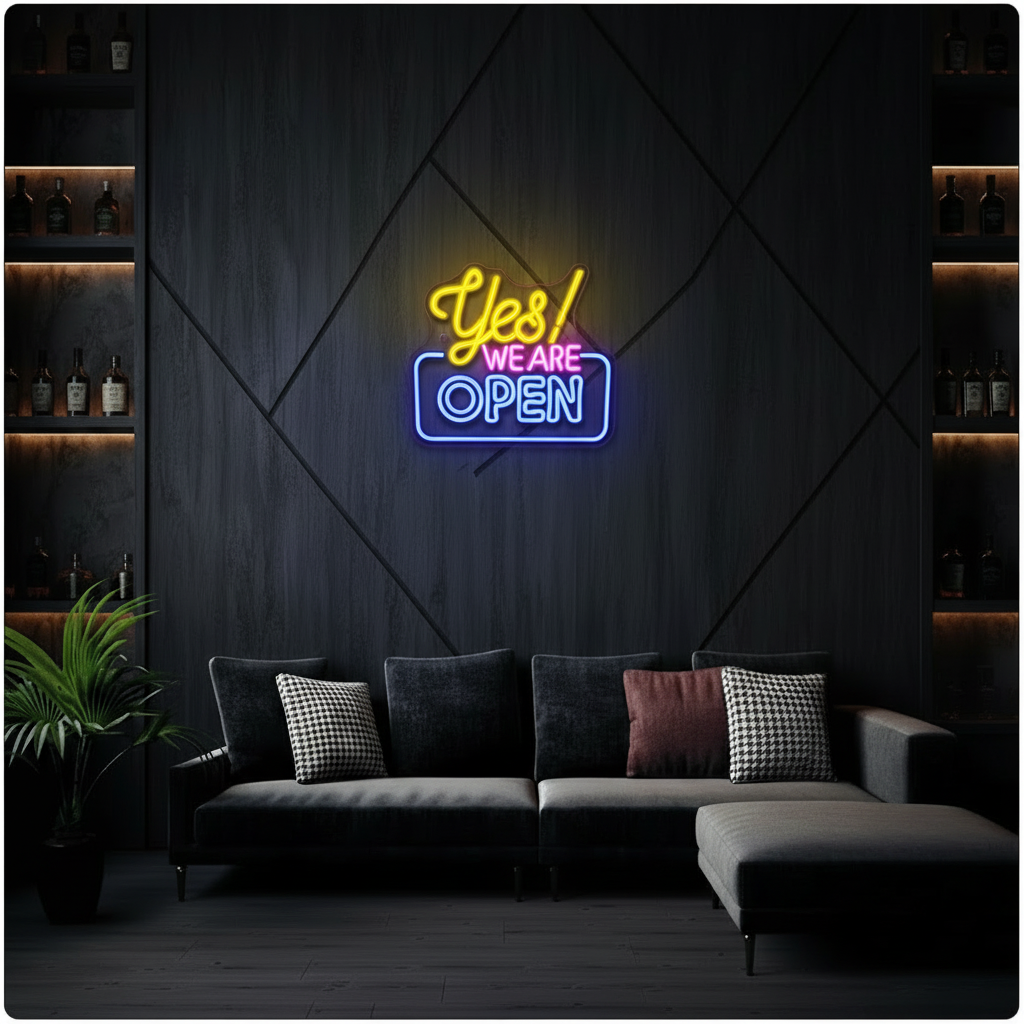 Yes Open Neon Sign Shop&Bar Open Led Sign