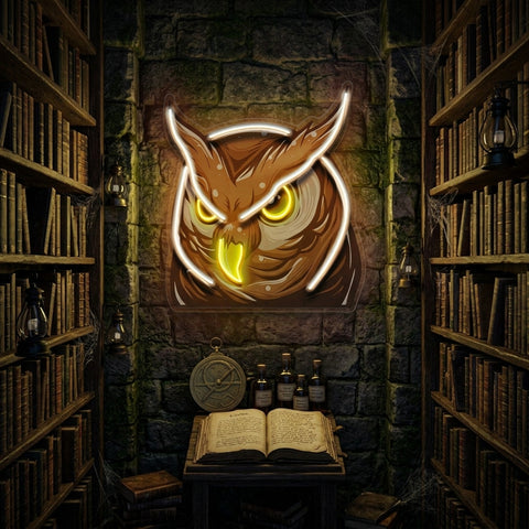 Owl Head LED Neon Sign Light Pop Art