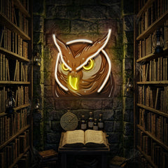Owl Head LED Neon Sign Light Pop Art