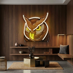 Owl Head LED Neon Sign Light Pop Art