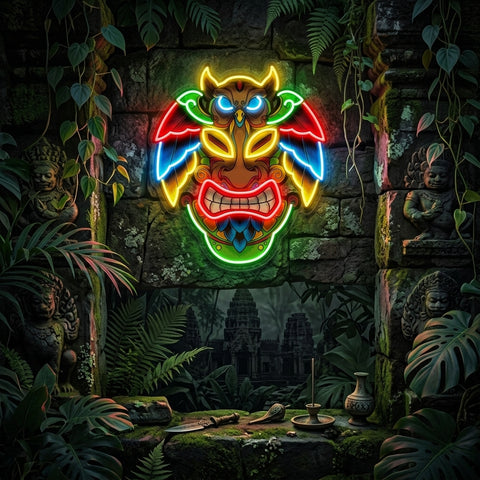 Owl Mask LED Neon Sign Light Pop Art