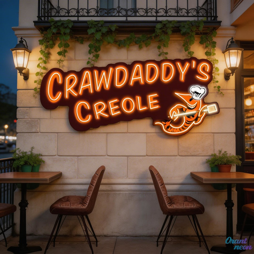 Custom Neon Sign for Craw Daddy's Creole (48 inches - Outdoor - Double sided)