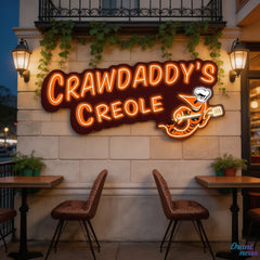 Custom Neon Sign for Craw Daddy's Creole (48 inches - Outdoor - Double sided)