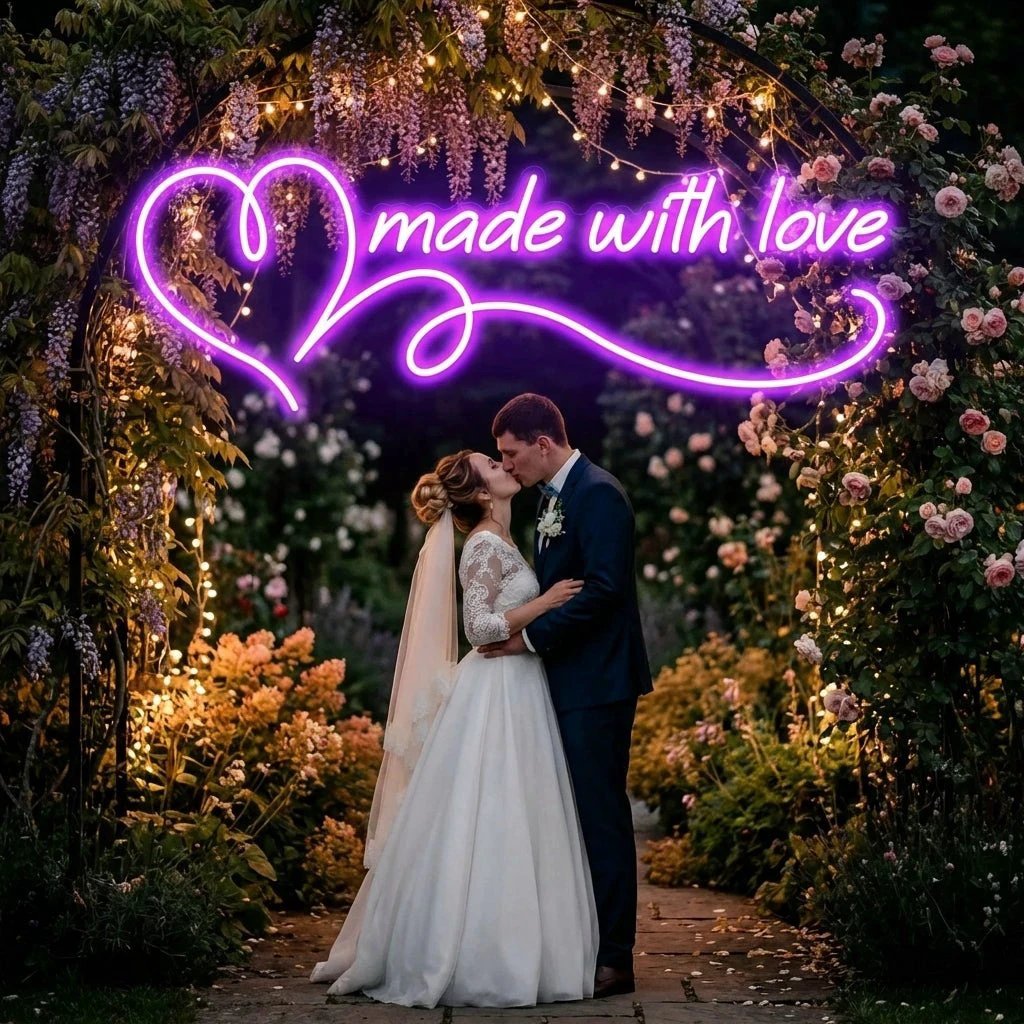 Made With Love Wedding Led Neon Sign Light