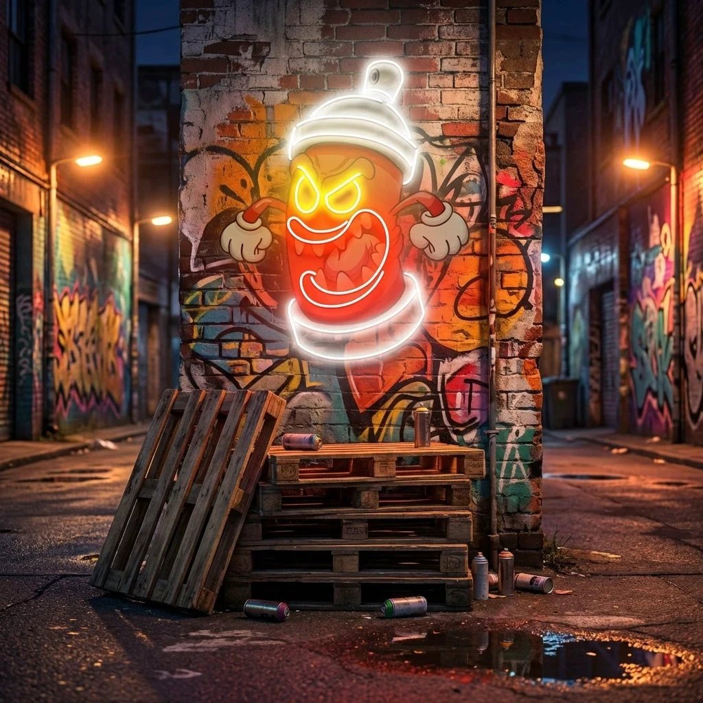Angry Fire Hydrant Artwork Led Neon Sign Light
