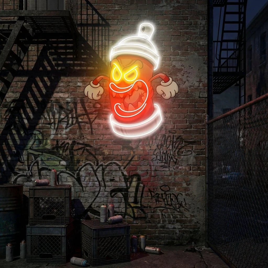 Angry Fire Hydrant Artwork Led Neon Sign Light