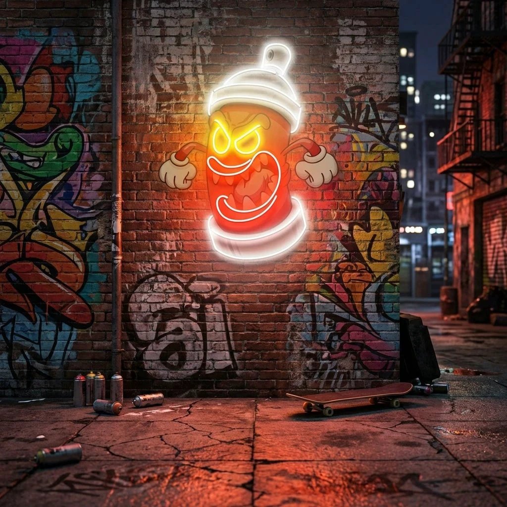 Angry Fire Hydrant Artwork Led Neon Sign Light
