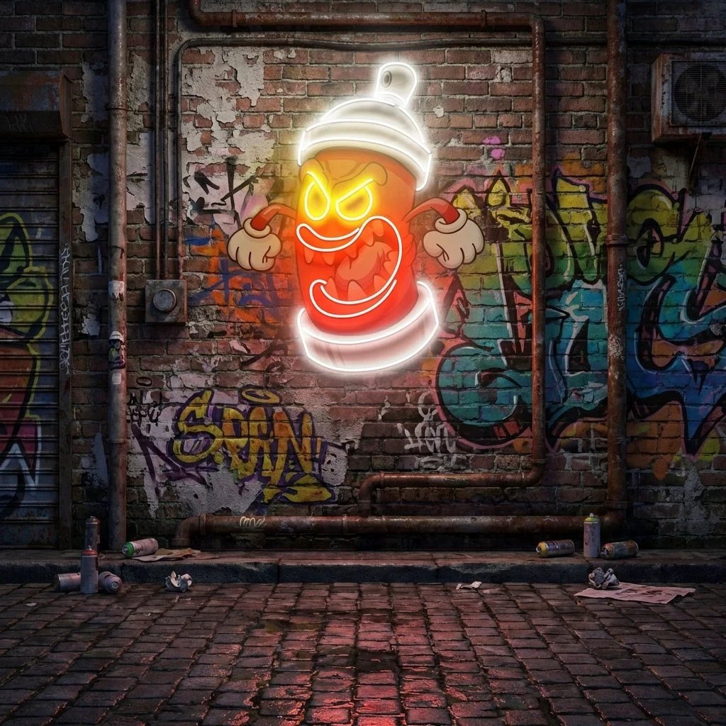 Angry Fire Hydrant Artwork Led Neon Sign Light