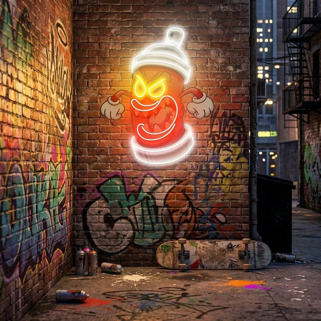 Angry Fire Hydrant Artwork Led Neon Sign Light
