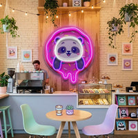 Panda Donut LED Neon Sign Light Pop Art