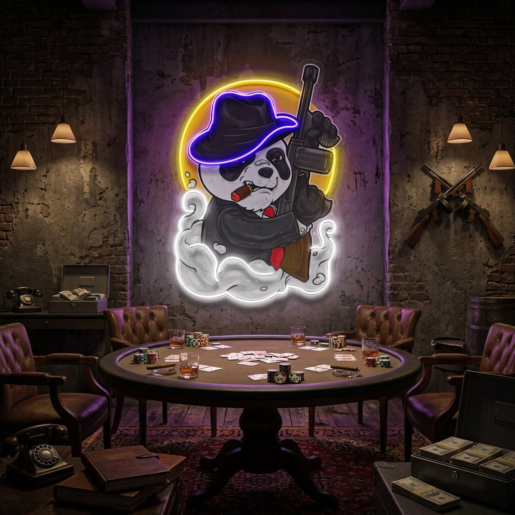 Panda Mafia LED Neon Sign Light Pop Art