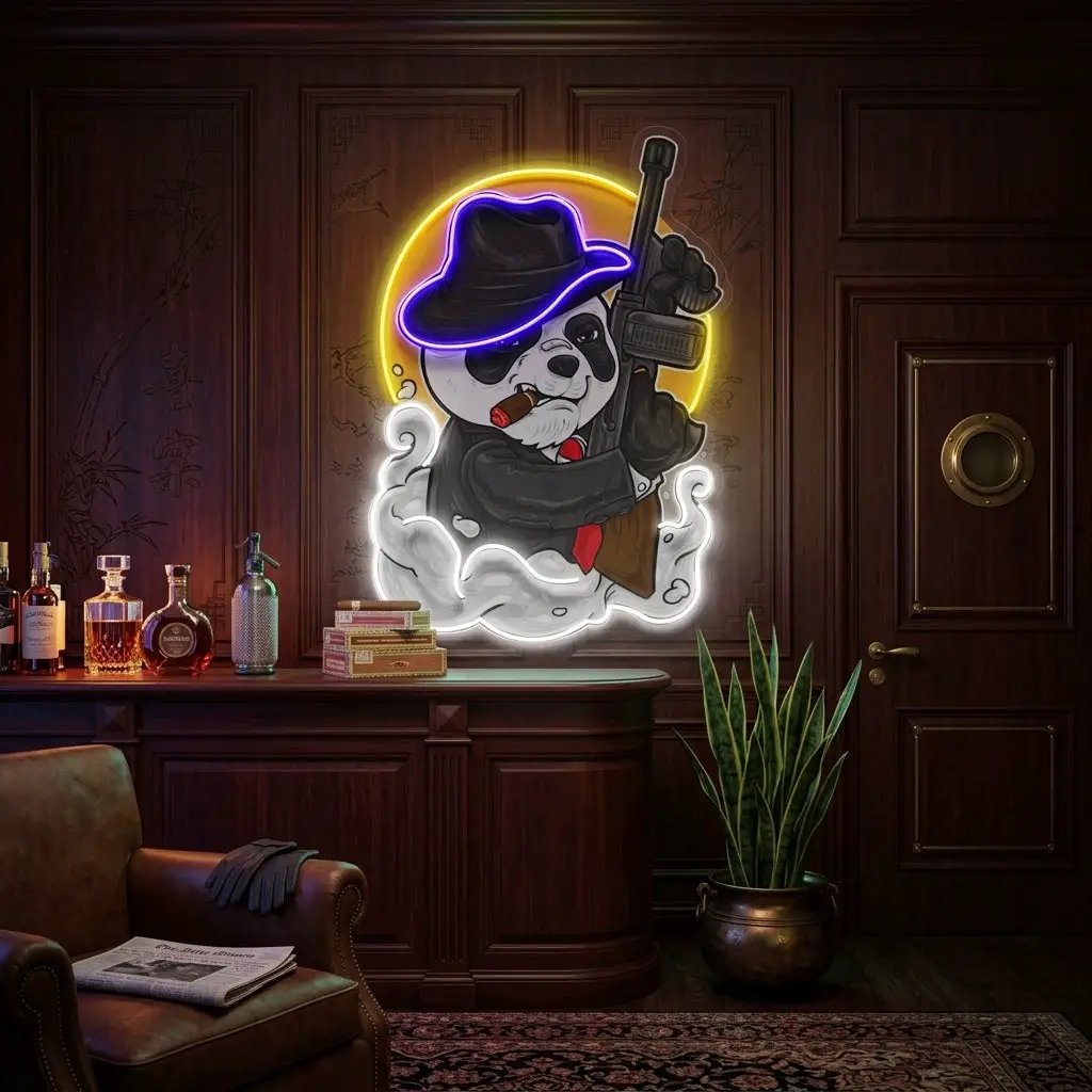 Panda Mafia LED Neon Sign Light Pop Art
