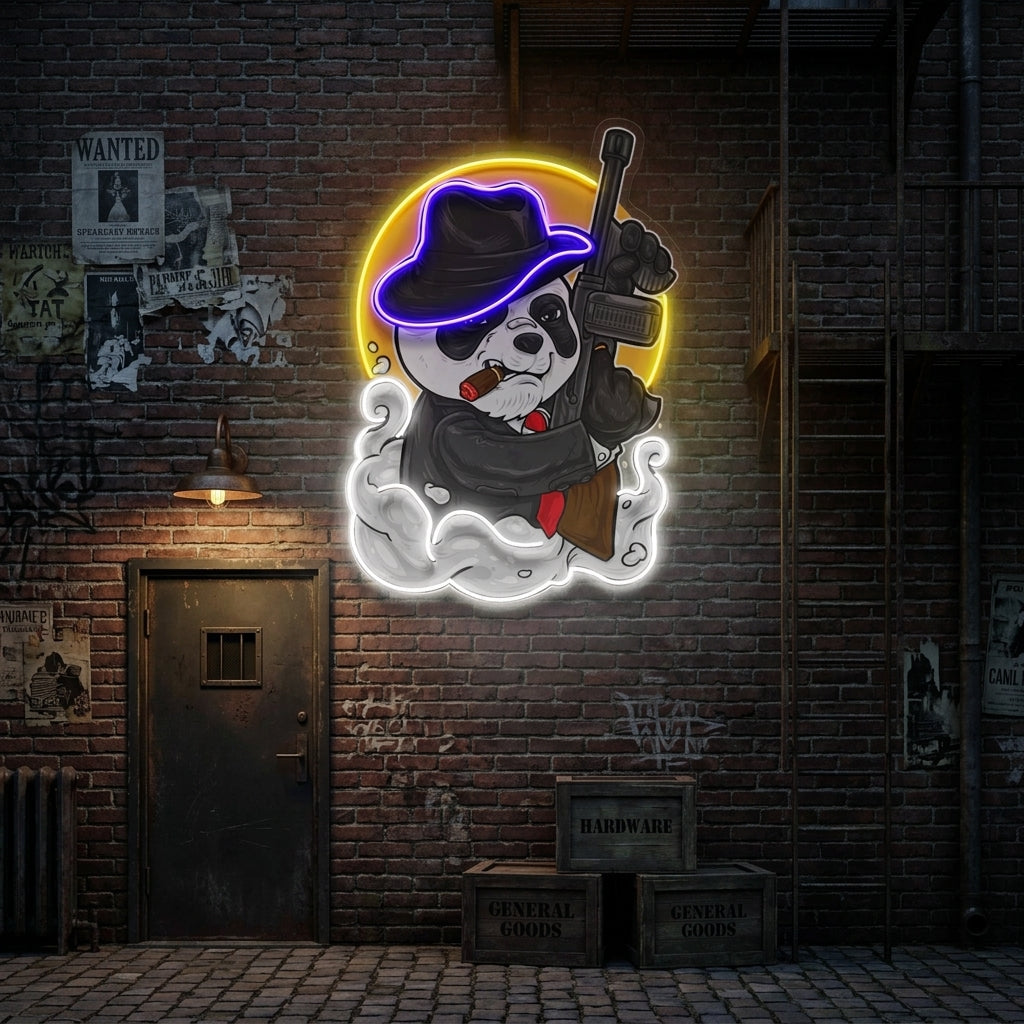 Panda Mafia LED Neon Sign Light Pop Art