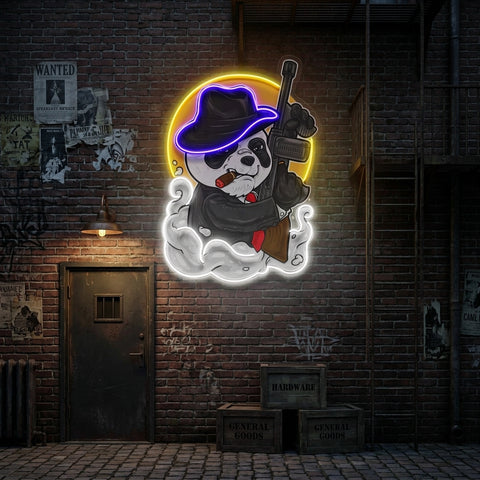 Panda Mafia LED Neon Sign Light Pop Art