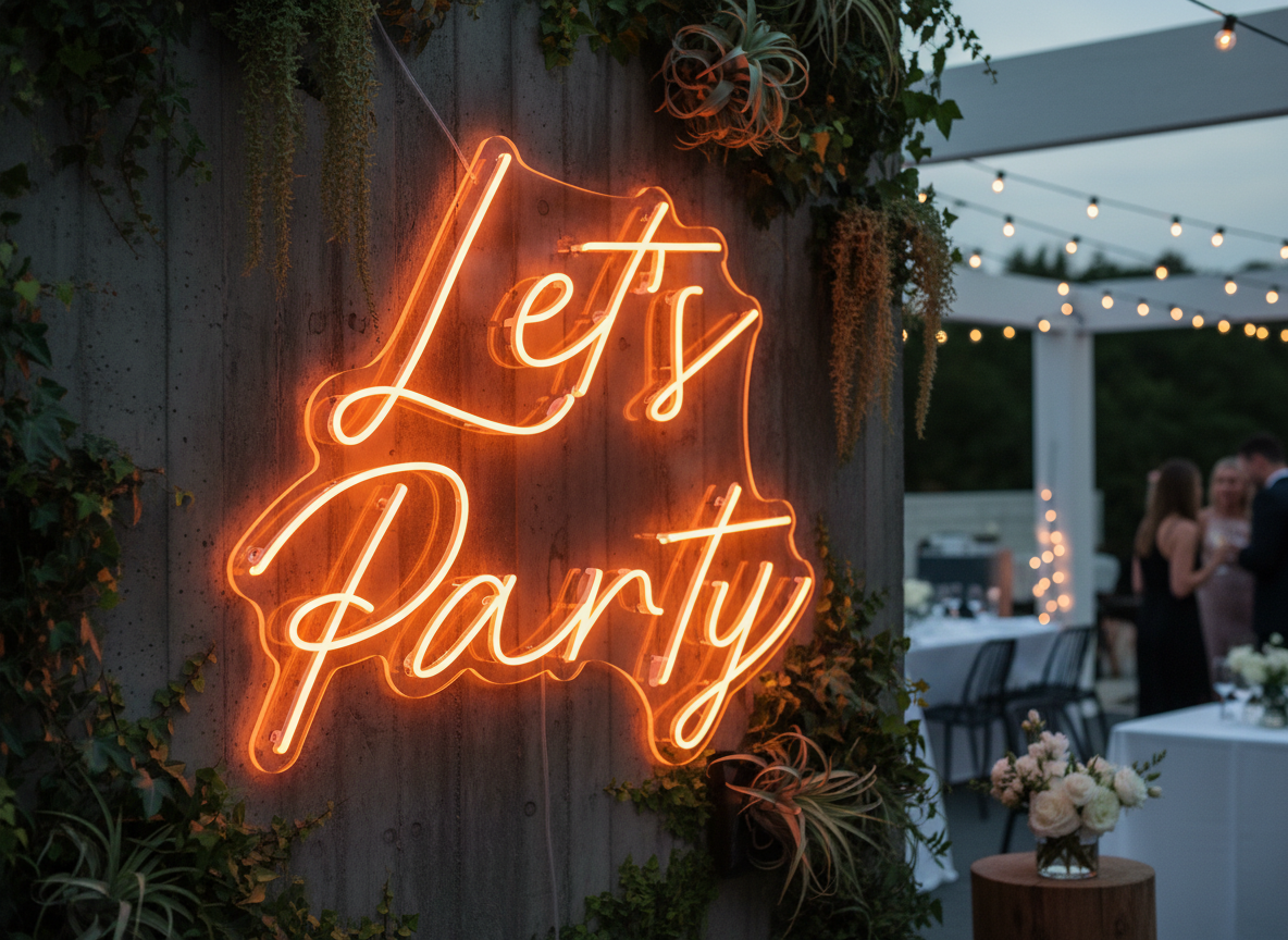 Let's Party Neon Sign Design Party Neon Sign