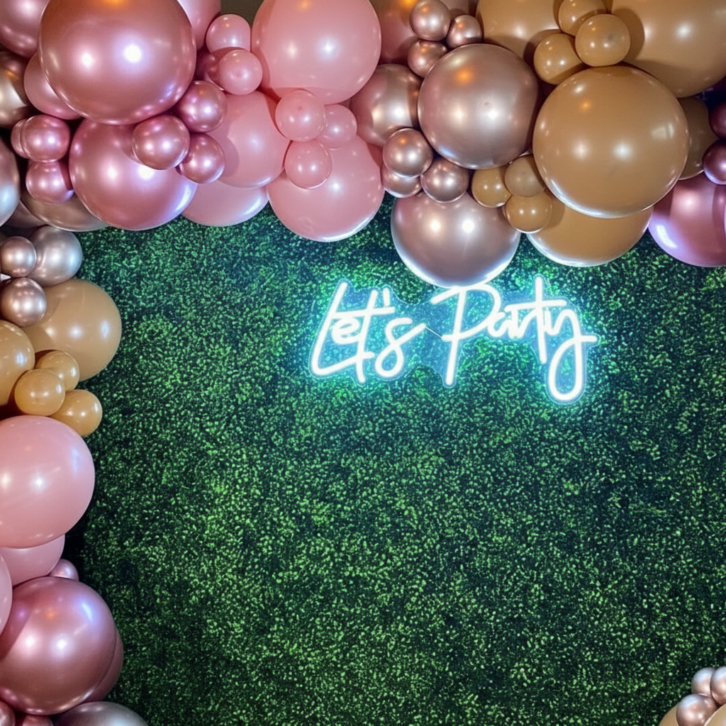 Let's Party Neon Sign for Event Party Decor