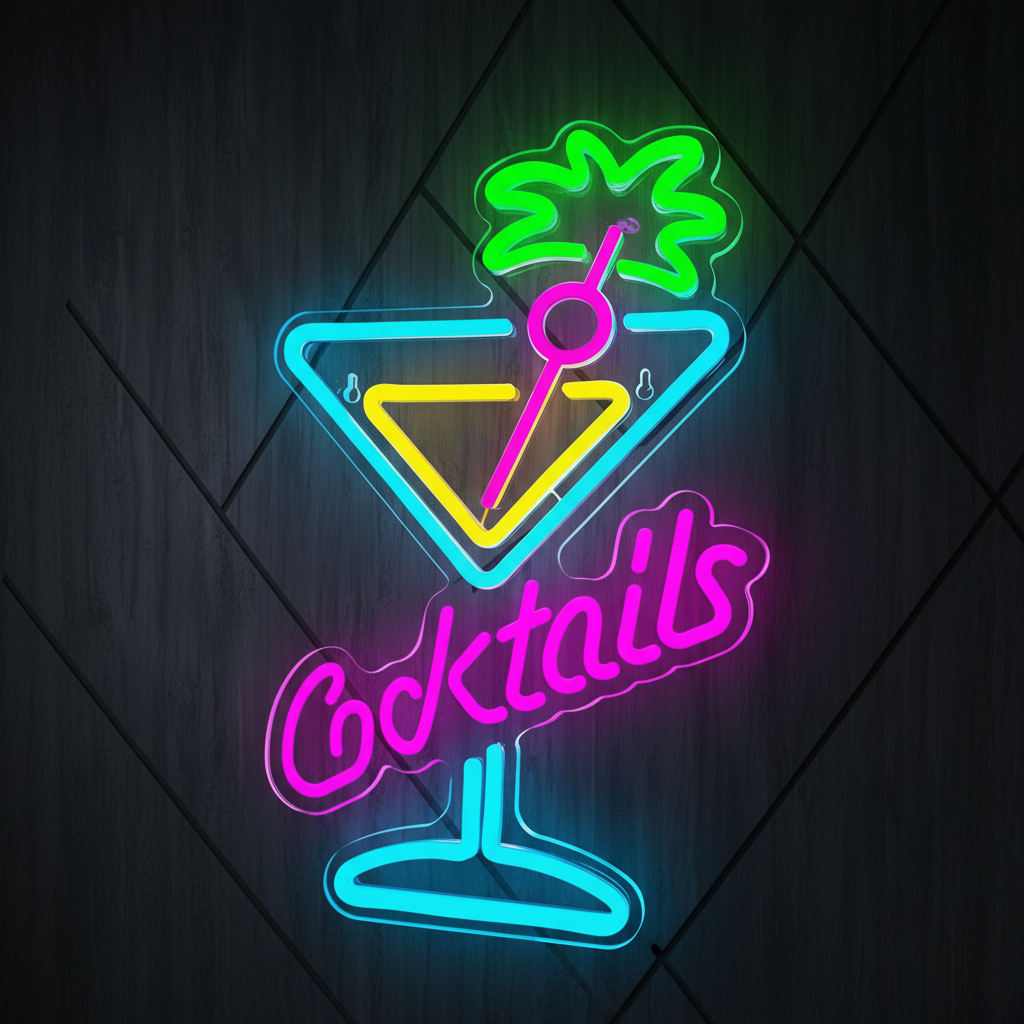 Cocktail Neon Sign for Party&Bar Decor - VN03 - Customneonstudio