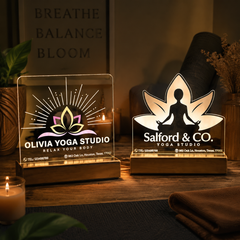 Custom Yoga Studio Night Light with Lotus SGTN047