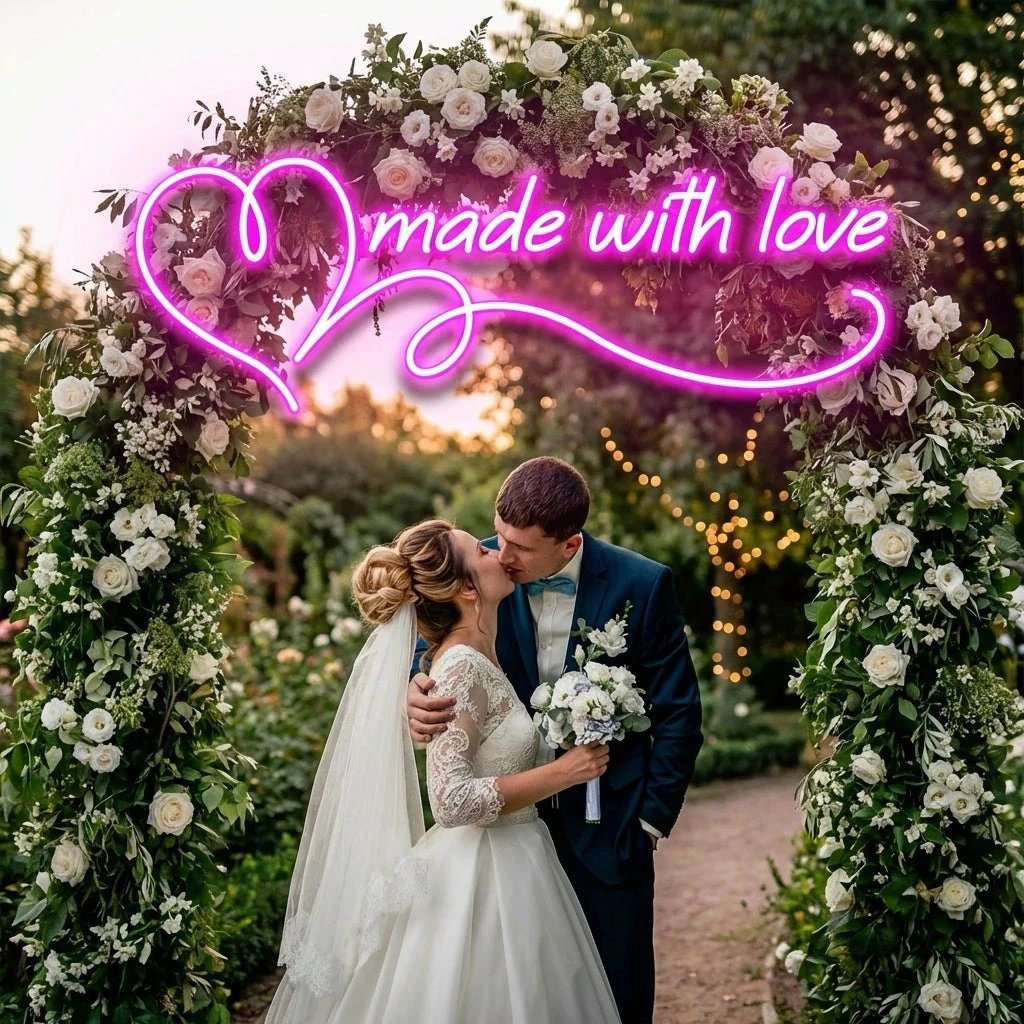 Made With Love Wedding Led Neon Sign Light