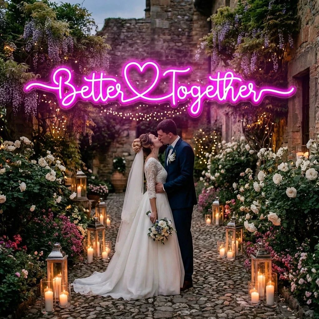 Better Together 3 Wedding Led Neon Sign Light