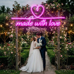 Made With Love 2 Wedding Led Neon Sign Light