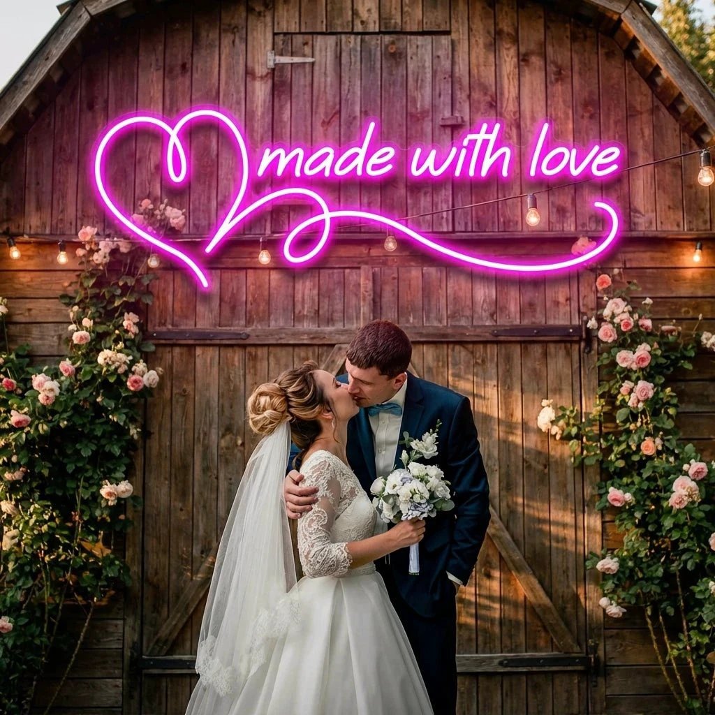 Made With Love Wedding Led Neon Sign Light