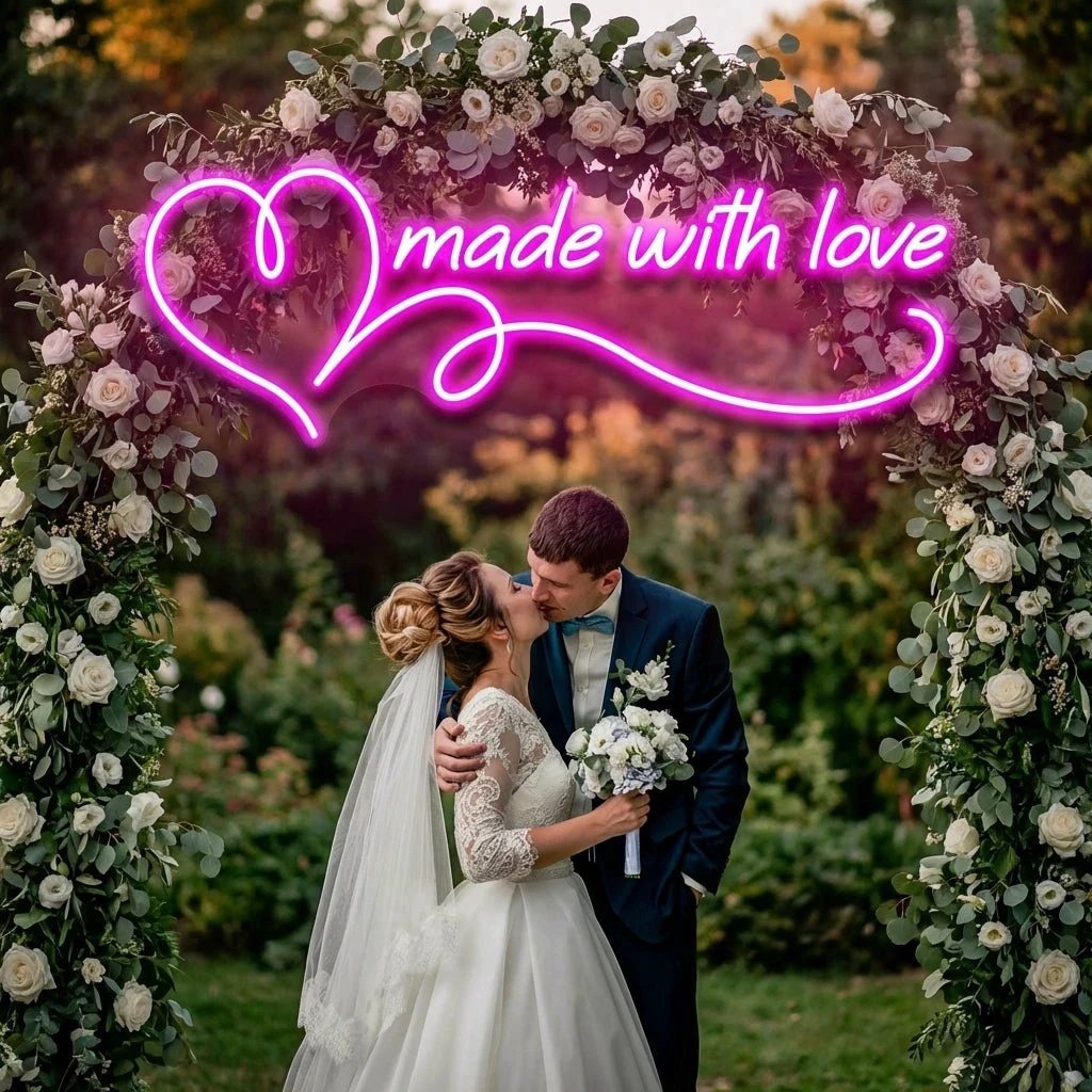 Made With Love Wedding Led Neon Sign Light