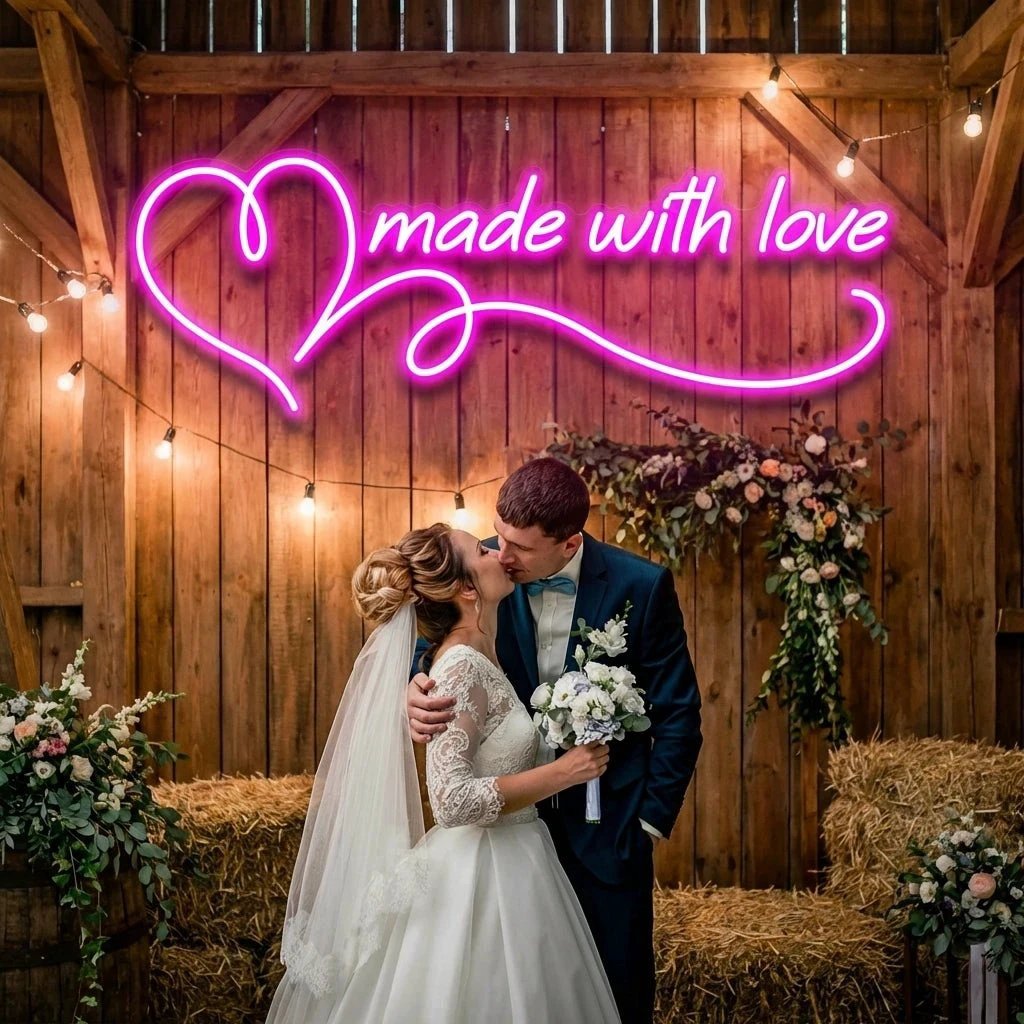 Made With Love Wedding Led Neon Sign Light